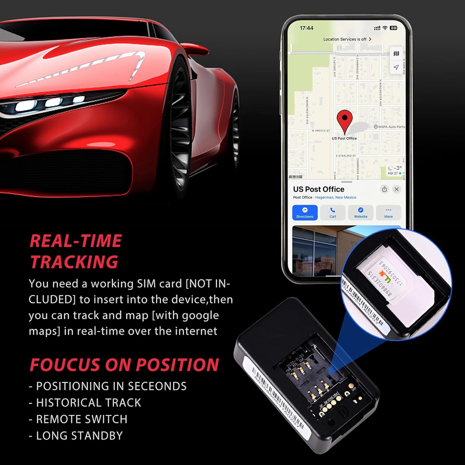 Mini GPS Tracker for Vehicles No Monthly Fee - Real-time Wireless Hidden GPS Trackers Device for Car with Smart Phone app - Image 3